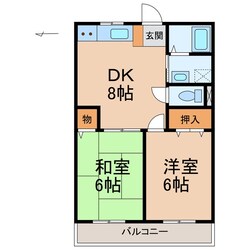 神前駅 徒歩10分 1階の物件間取画像